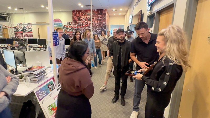 A video shared on X shows Erika Kirk at the Turning Point USA office surrounded by staff members, proudly showing them the Presidential Medal of Freedom awarded to her late husband, Charlie Kirk.
In the clip posted by Mikey McCoy, Charlie Kirk’s former chief of staff, Erika speaks movingly to the assembled team.
In the clip, she can be heard saying, ‘I wanted you guys all to see the Medal of Freedom and be able to look at it and the back of it.’
‘You guys are all part of the legacy. Thank you,’ she says warmly.
The Presidential Medal of Freedom is the highest civilian award in the U.S. It was awarded posthumously to Charlie Kirk by President Donald Trump on Oct. 14, 2025, a date that would have been Kirk’s 32nd birthday. 
Erika accepted the award on her husband’s behalf at a ceremony in the Rose Garden at the White House. She also delivered remarks highlighting her husband’s beliefs and sacrifice.
Charlie Kirk was assassinated on September 10, 2025, while speaking at a Turning Point USA event at Utah Valley State University in Orem, Utah.
Following her husband’s death, Erika was unanimously appointed CEO and chair of Turning Point USA’s board.
This post appeared first on FOX NEWS